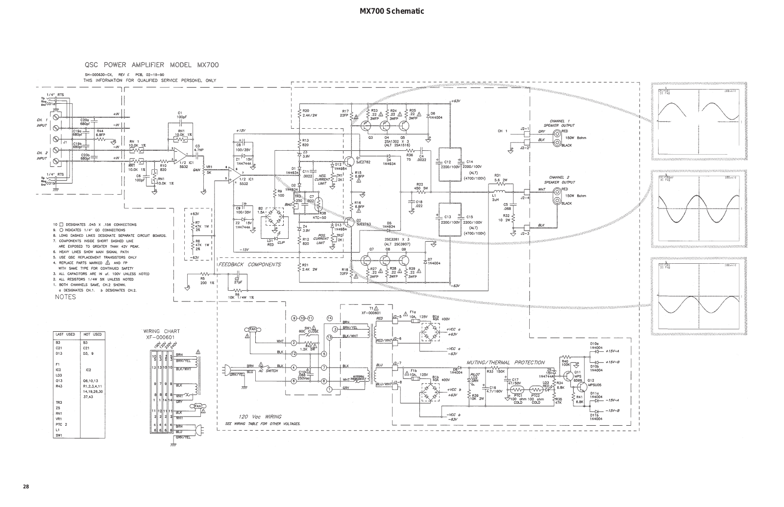 QSC MX-700 Schematic