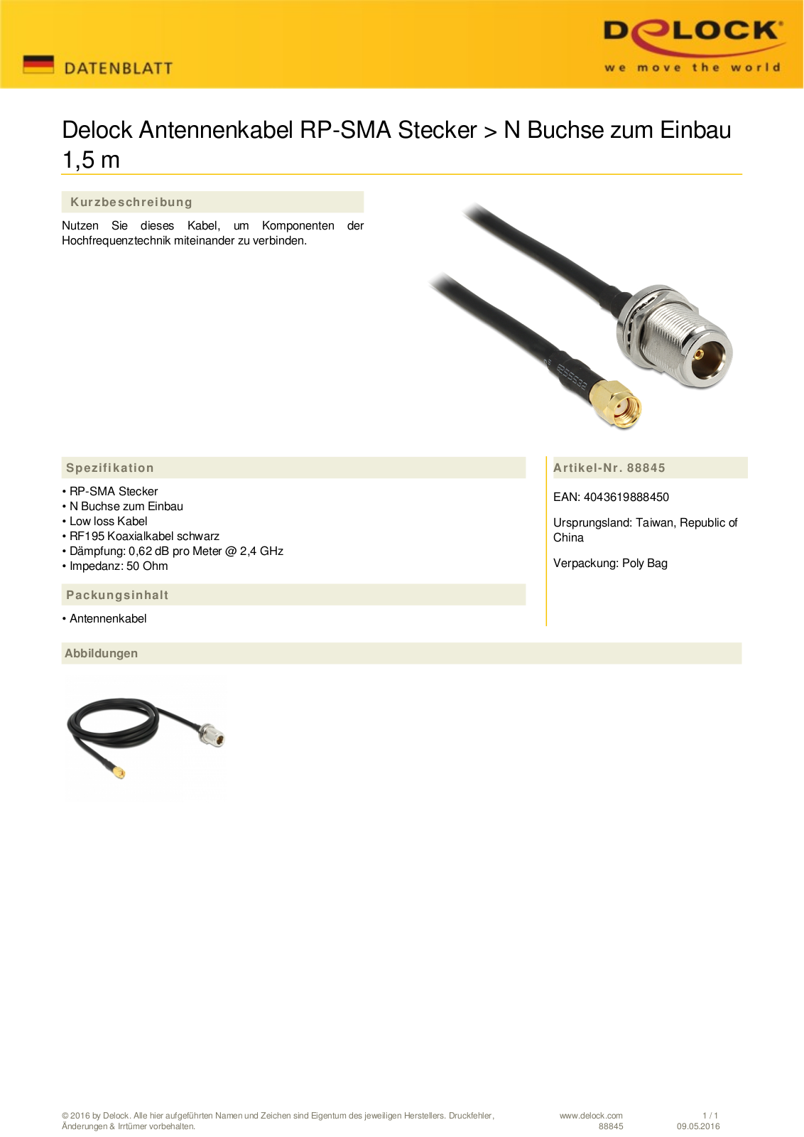 DELOCK 88845 Datasheet - ManualMachine.com