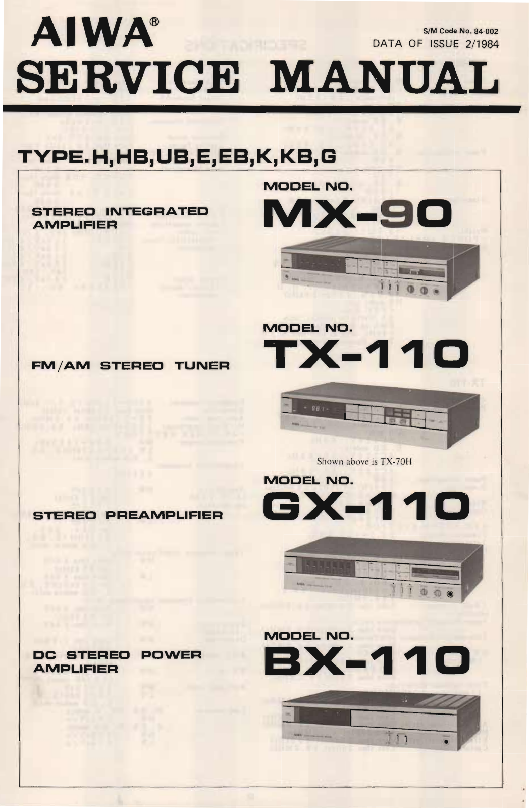 Aiwa GX110 Schematic