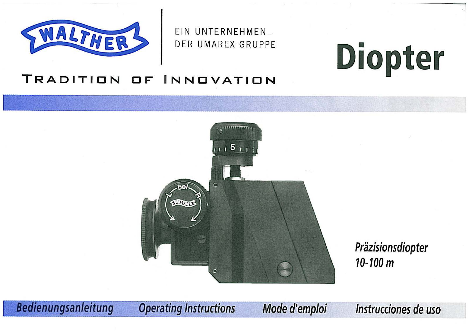 Walther Diopter Instruction Manual