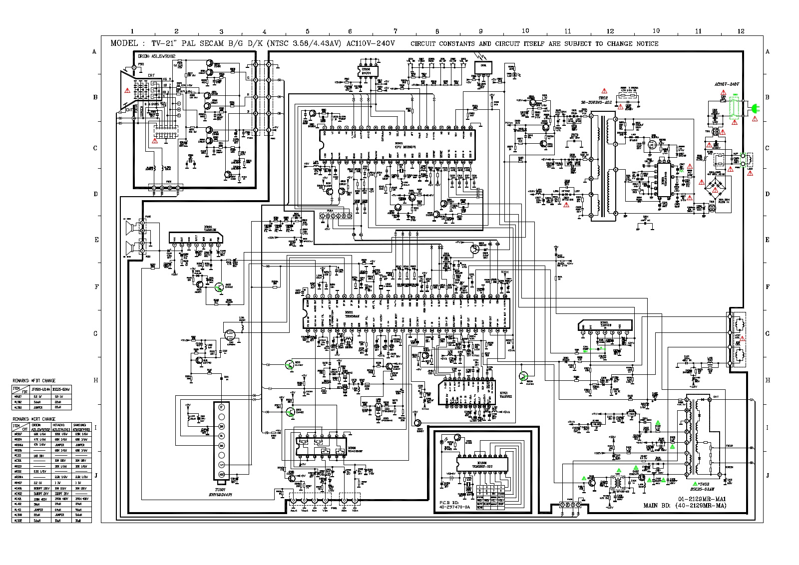 AKAI CT T21N34A Diagram