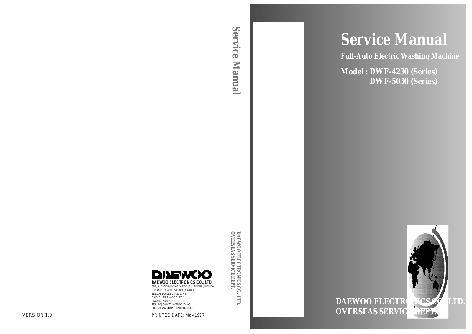 DAEWOO DWF-4230, DWF-5030 Service Manual