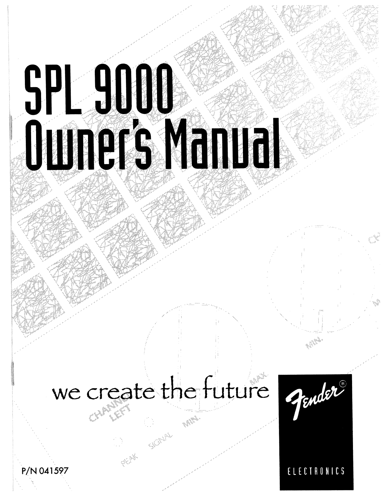 Fender SPL-9000 Operation Manual