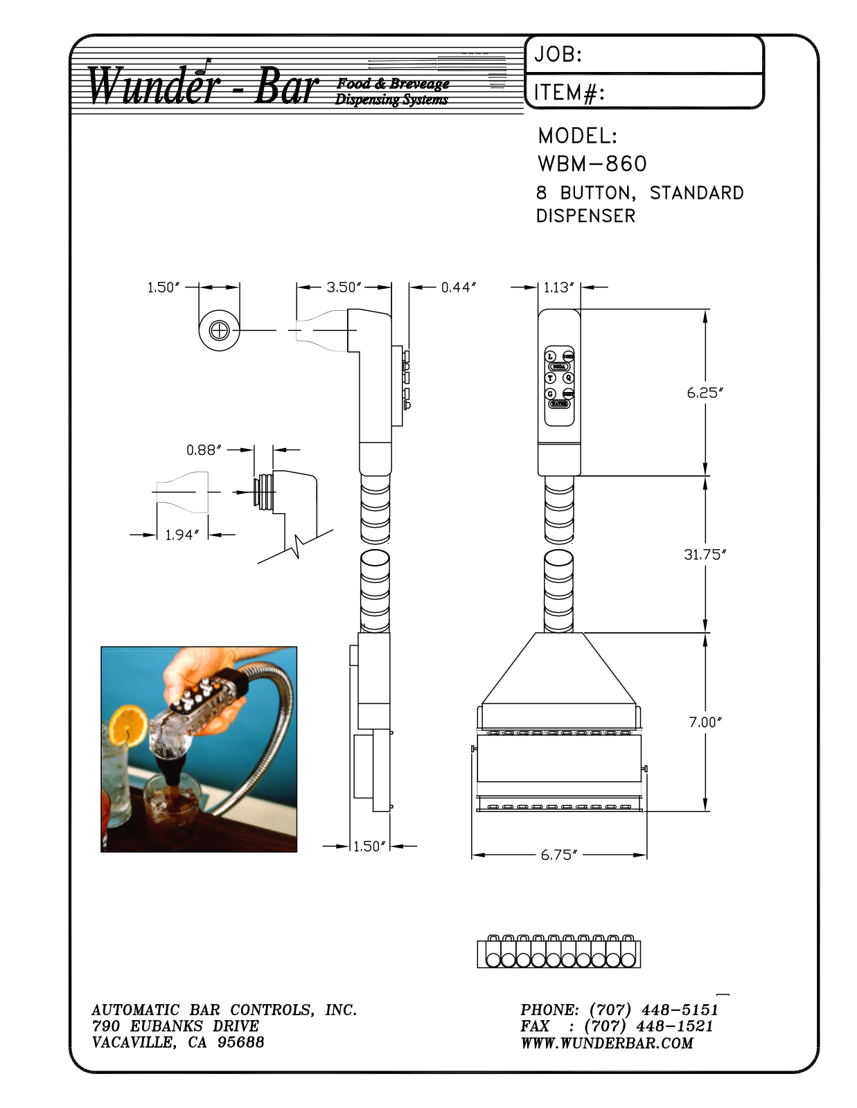 Wunder Bar WBM-860 User Manual