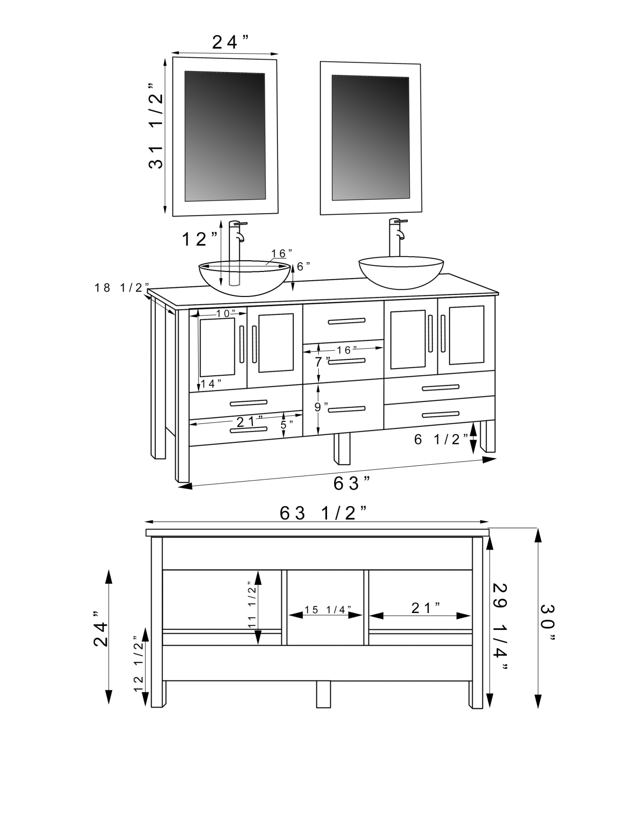 Brayden Studio BYST2674 Dimensions - ManualMachine.com