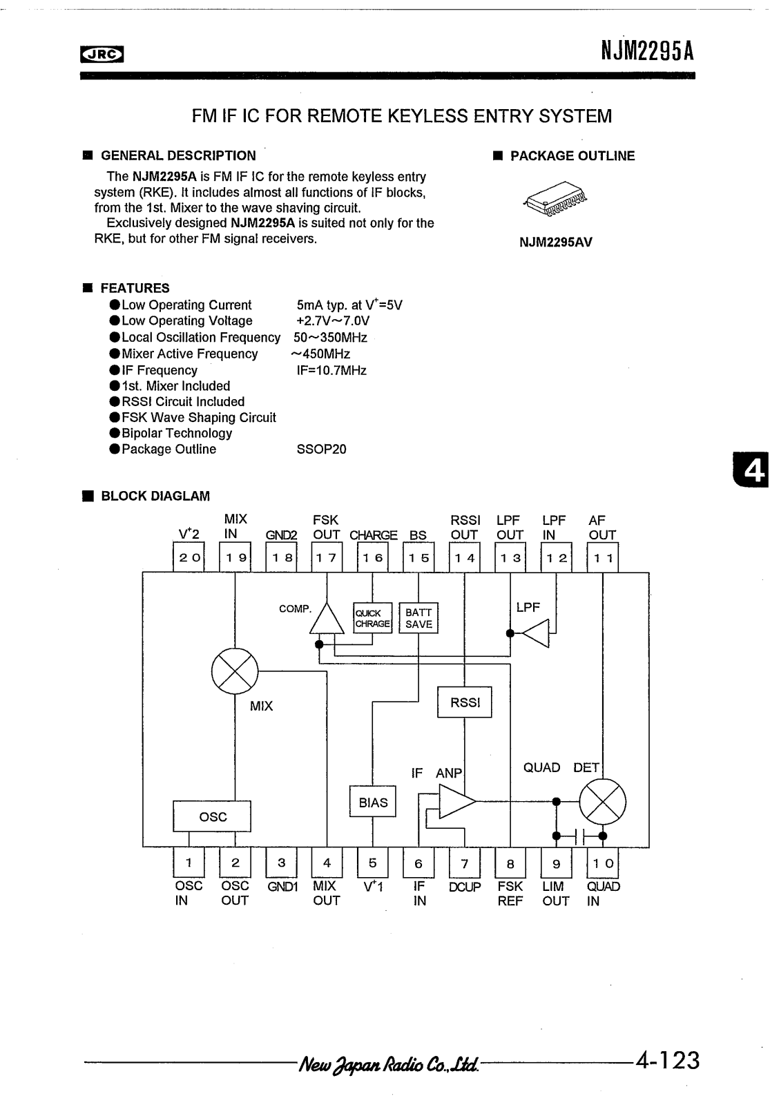 JRC NJM2295V Datasheet