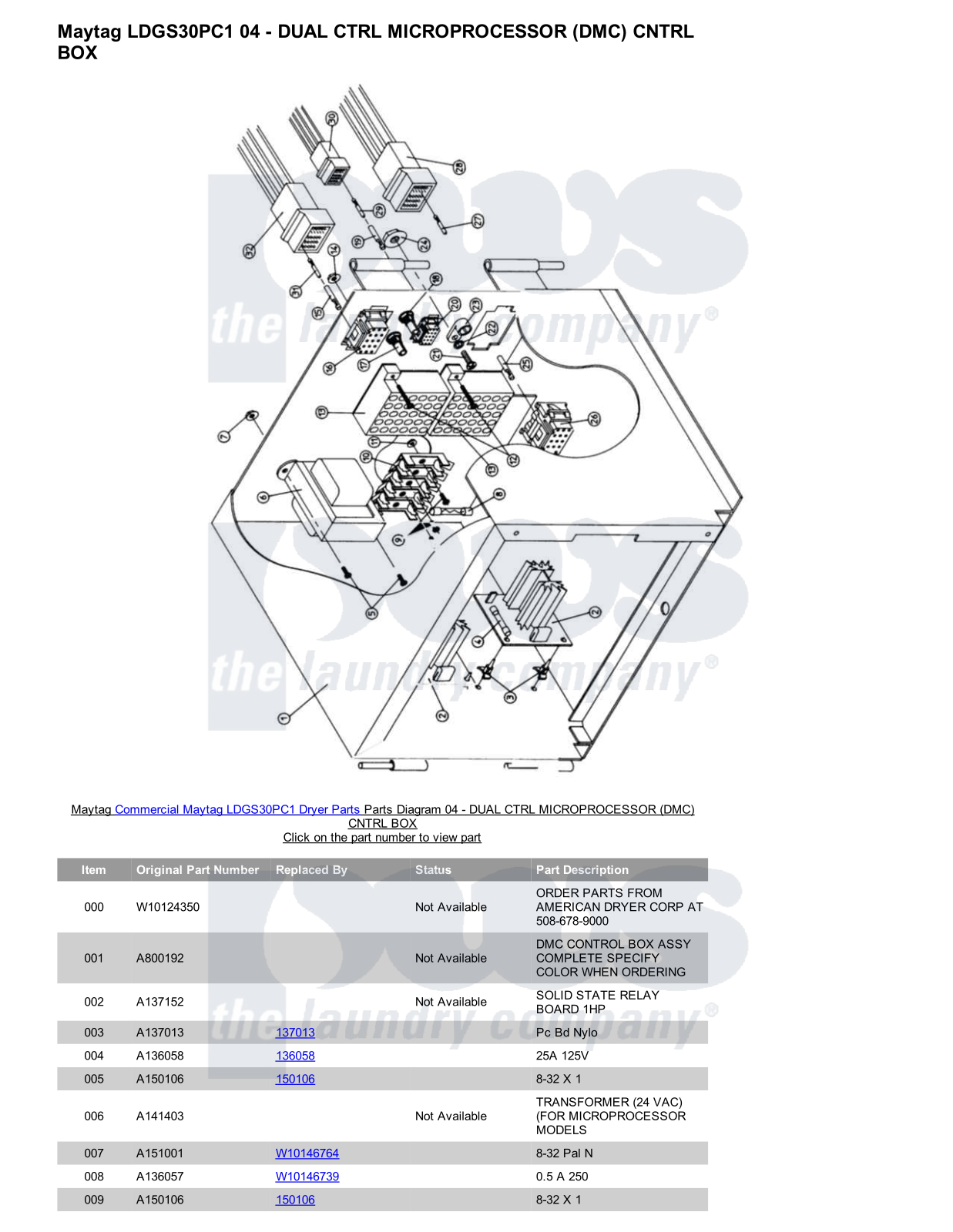 Maytag LDGS30PC1 Parts Diagram