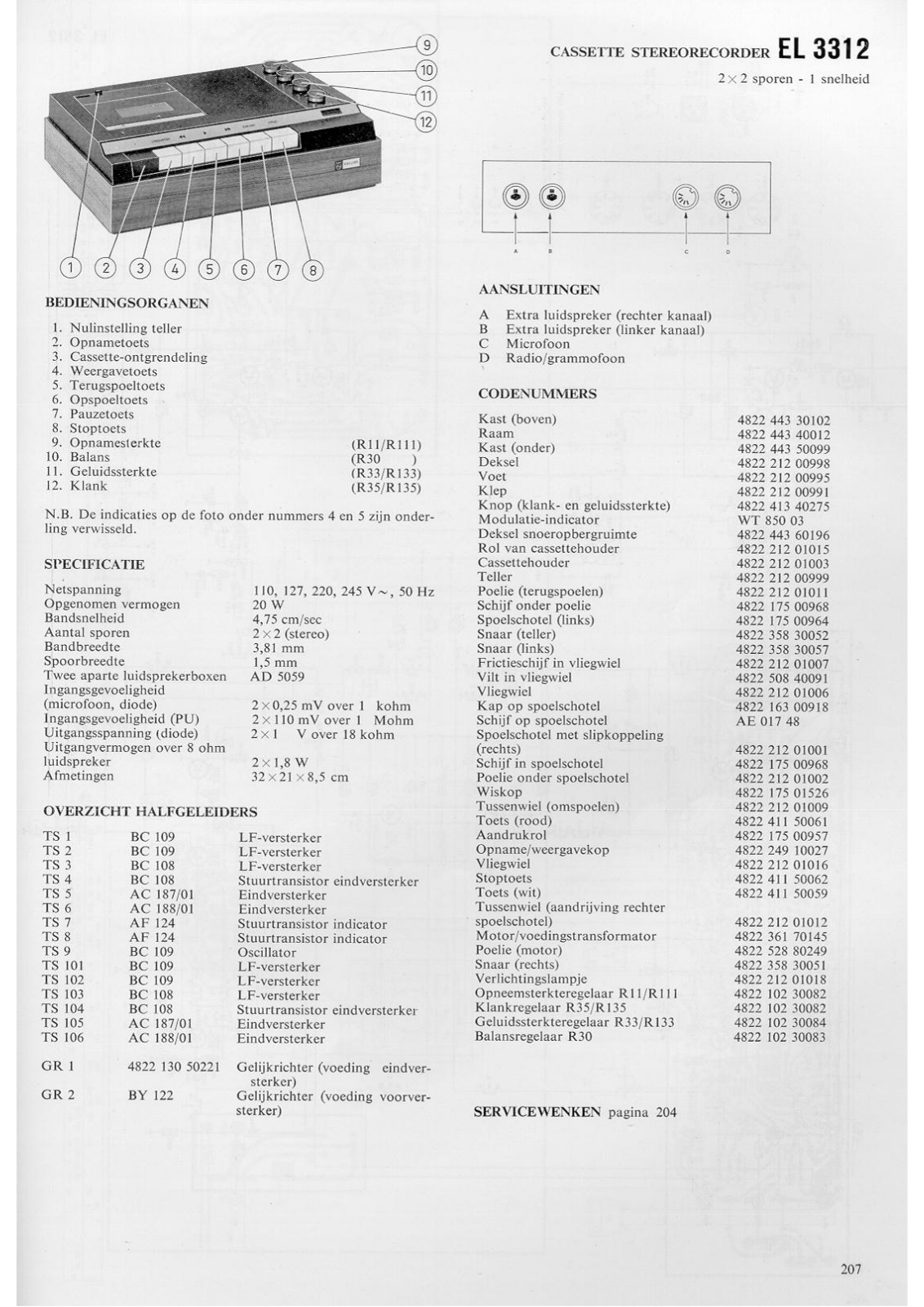 Philips EL-3312 Service Manual