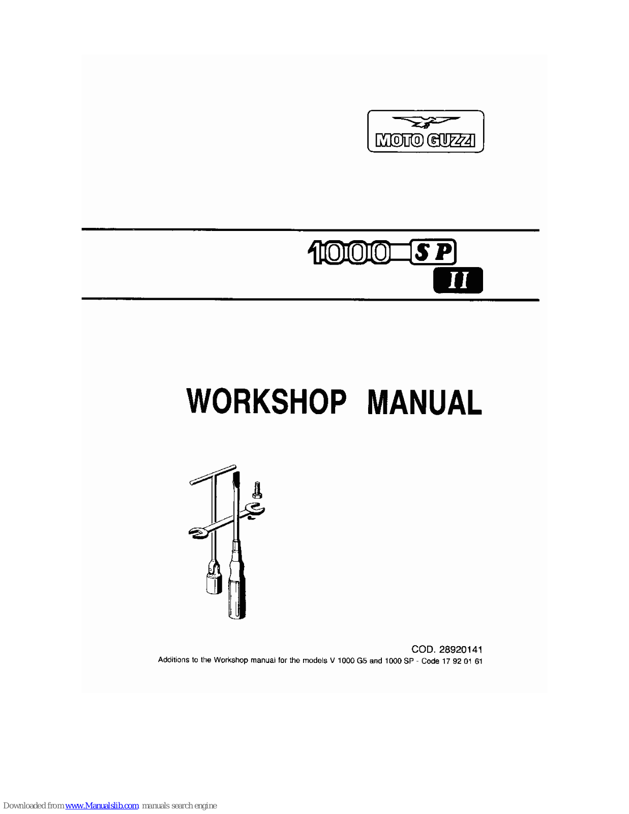 MOTO GUZZI 1000 SP II Workshop Manual