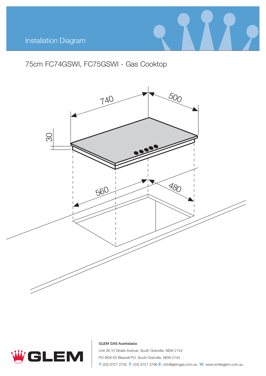 Glem Gas-Emilia FC74GSWI User Manual