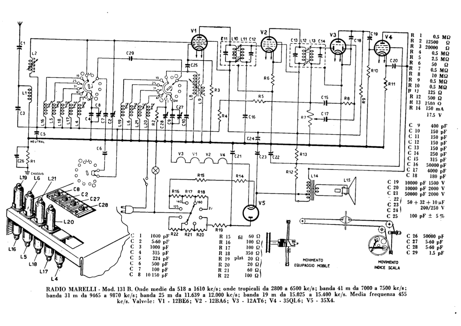 Radiomarelli 131b schematic