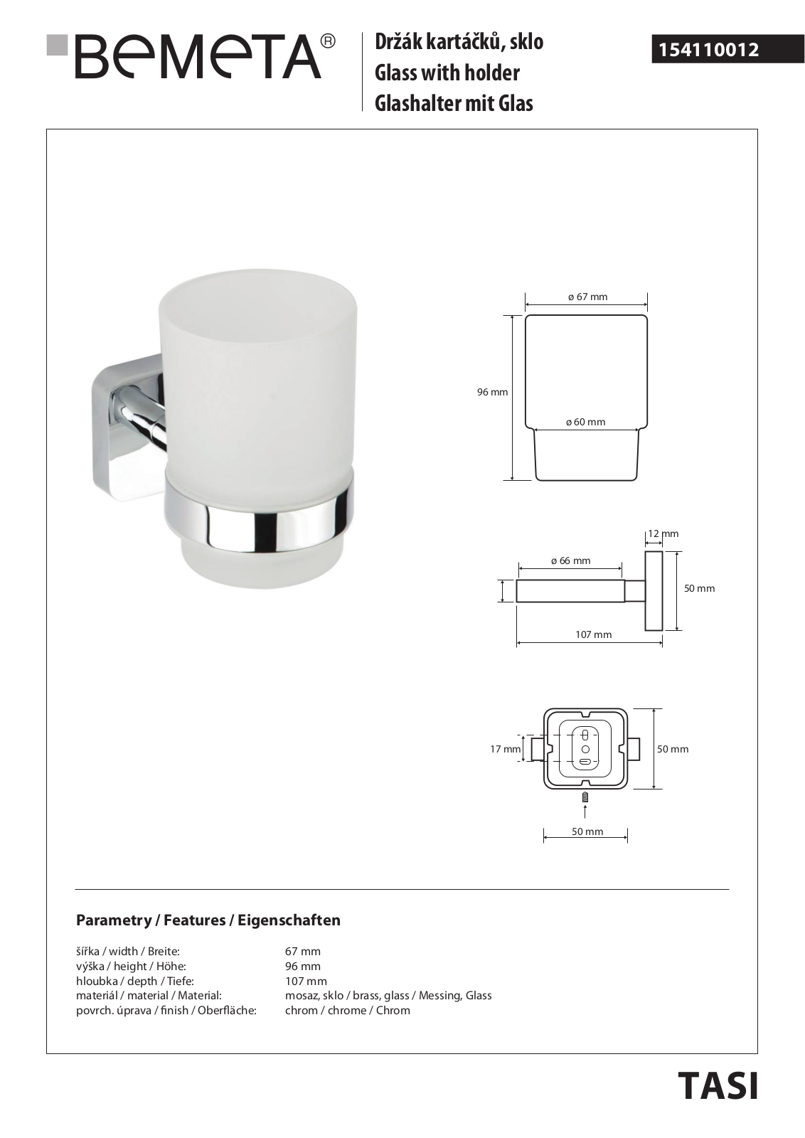 Bemeta Tasi 154110012 User guide