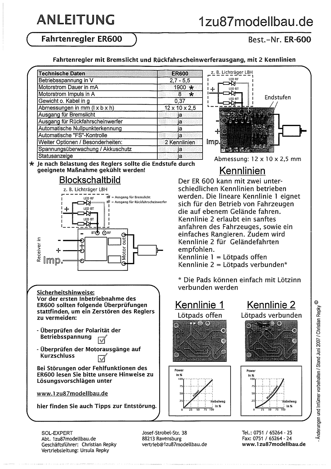 Sol Expert ER600 User Manual - ManualMachine.com