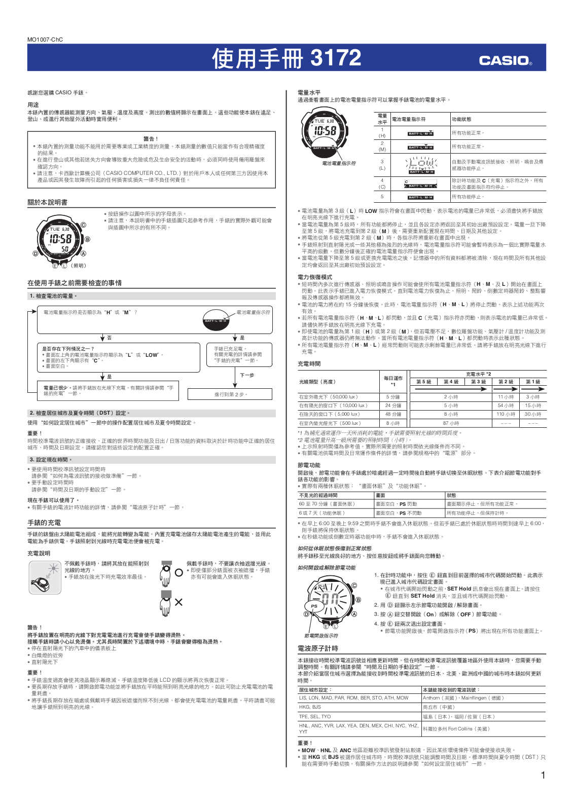 CASIO 3172 User Manual