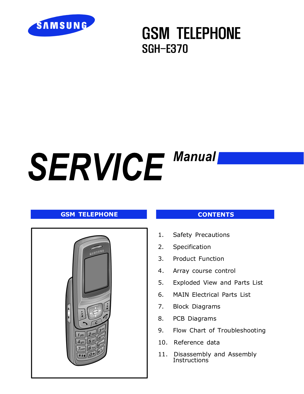 Samsung SGH-E370 Service Manual