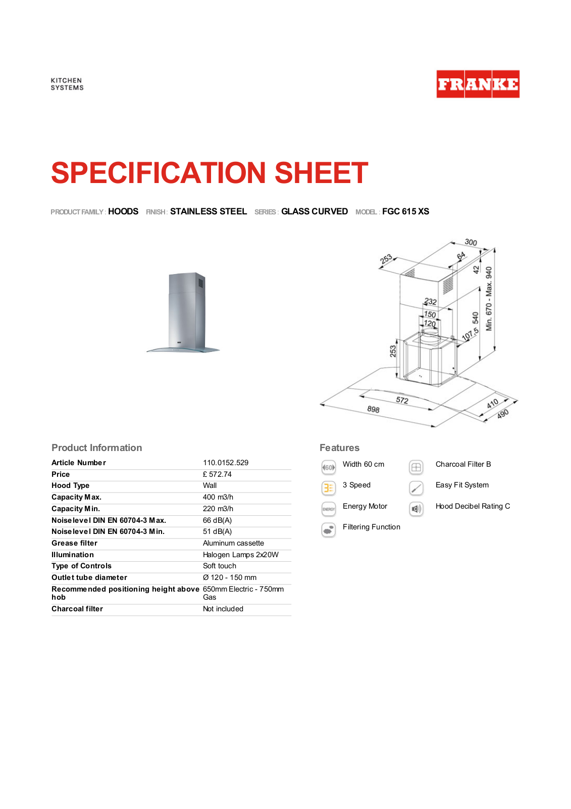 Franke Foodservice FGC 615 XS User Manual