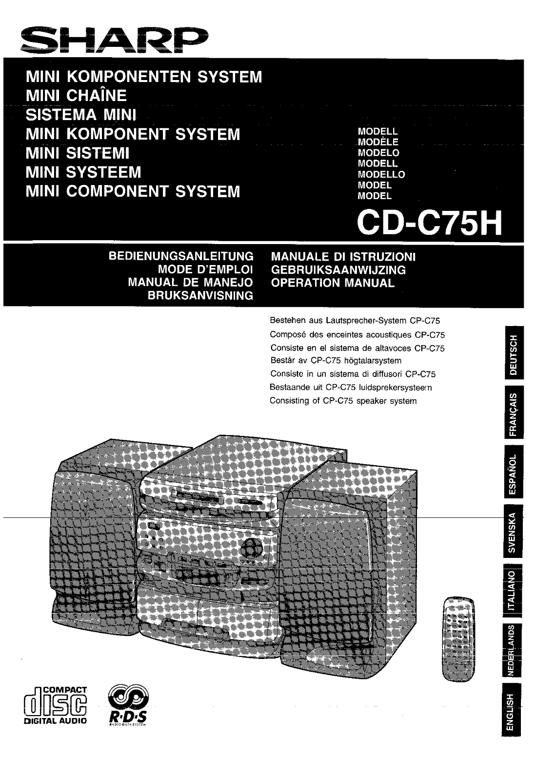 Sharp CD-C75H User Manual