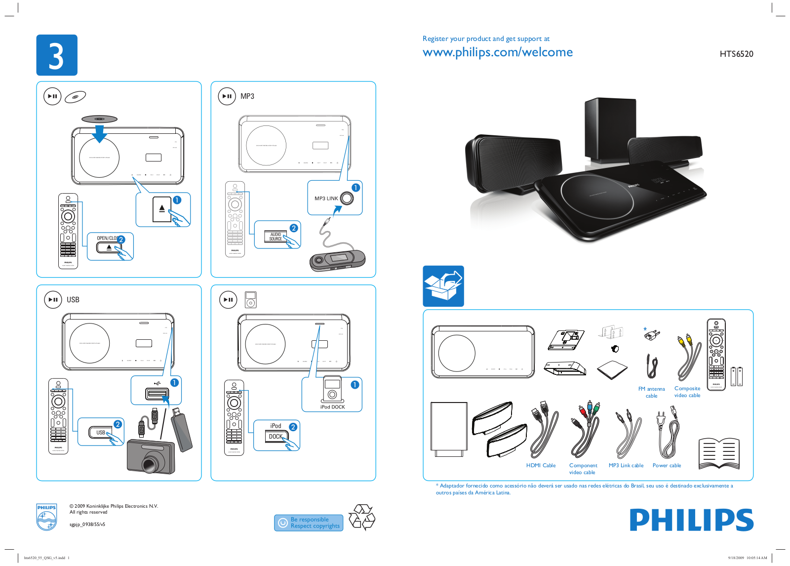 Philips HTS6520-55 User Manual