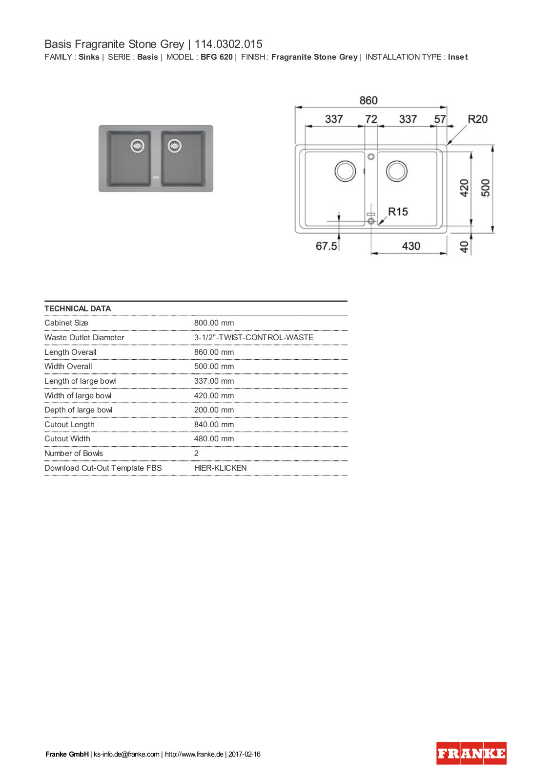 Franke 114.0302.015 Service Manual