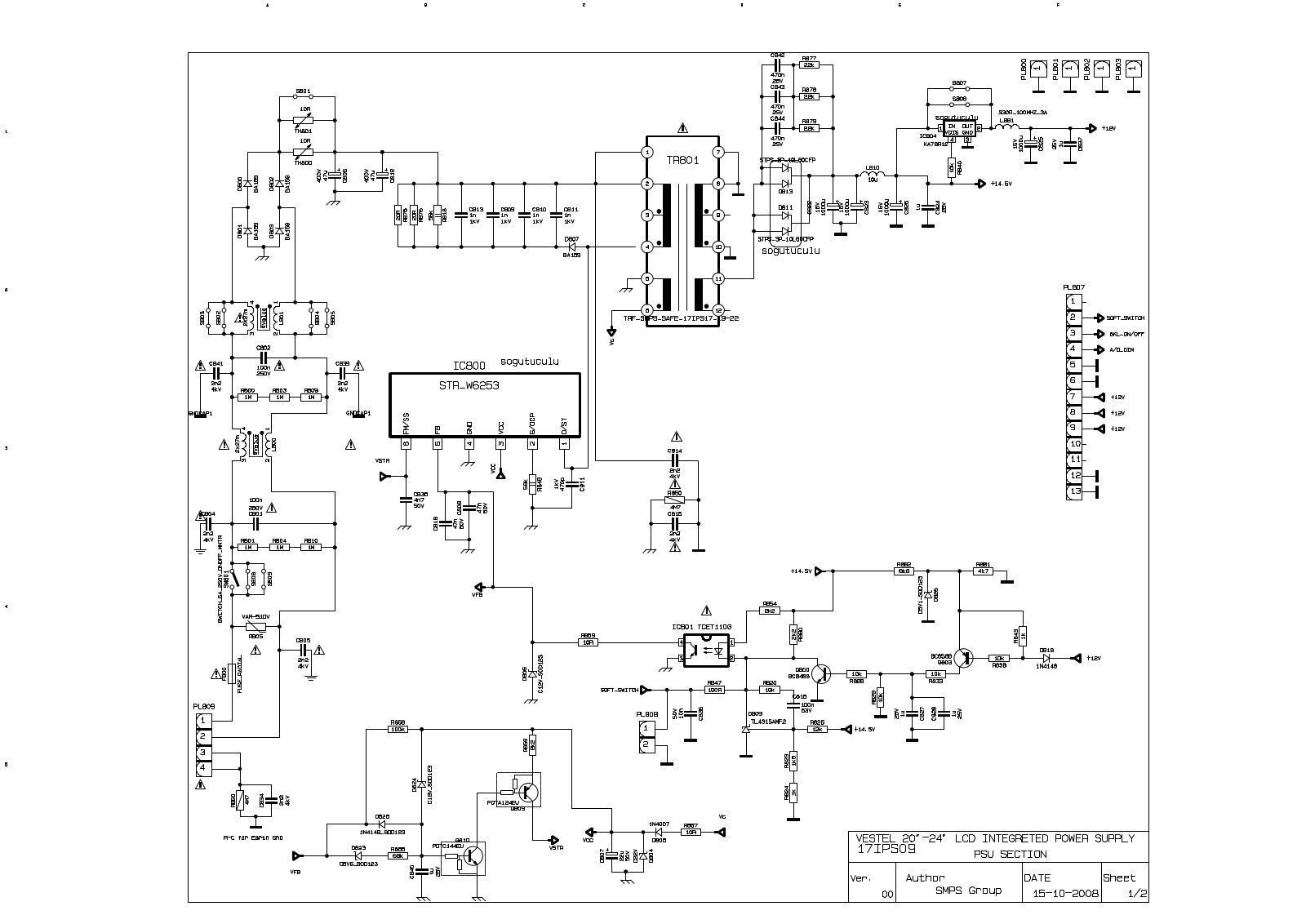 Vestel 17IPS09 Schematic