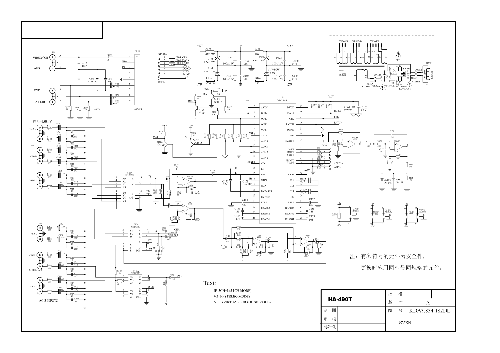 SVEN HA-490T Service Manual