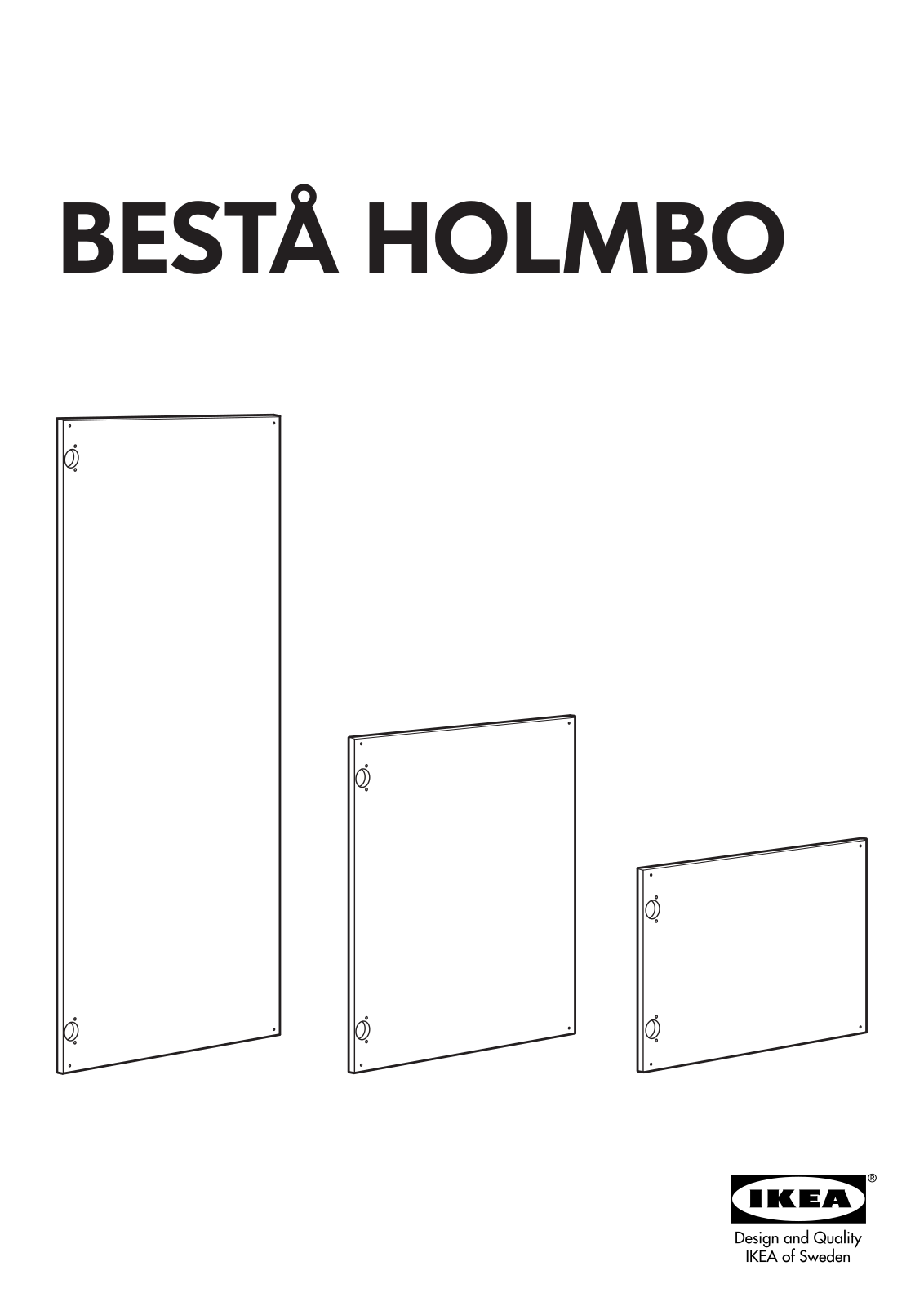 IKEA BESTÃ HOLMBO DOOR 23 5-8X15 Assembly Instruction