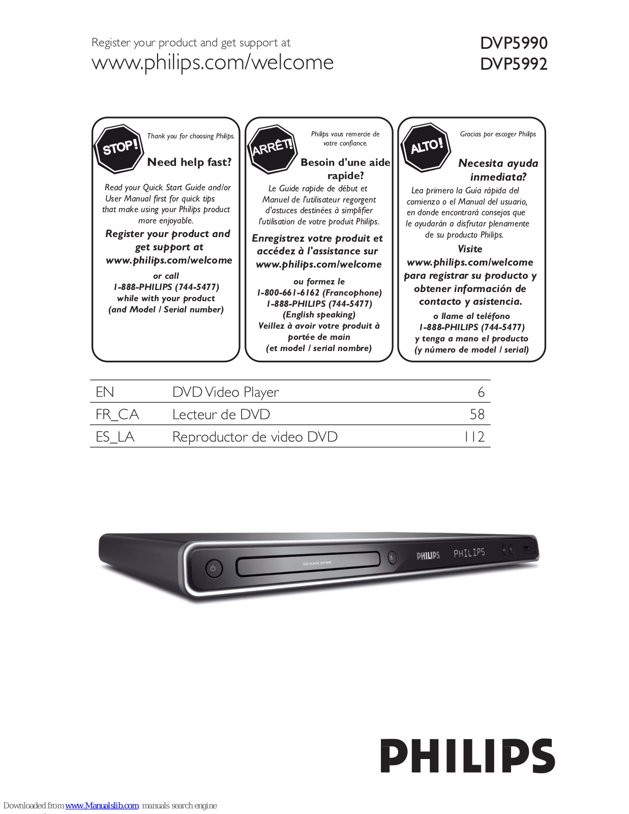 Magnavox DVP5990 - Hdmi 1080p Divx Ultra Dvd Player, DVP5992 User Manual