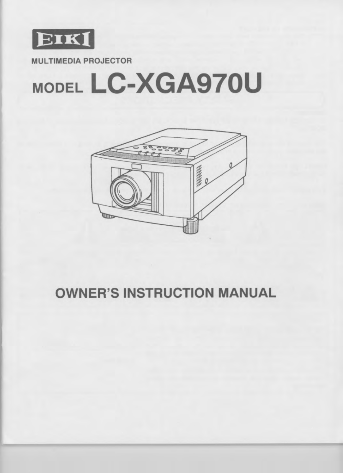 Eiki LC-XGA970U User Manual