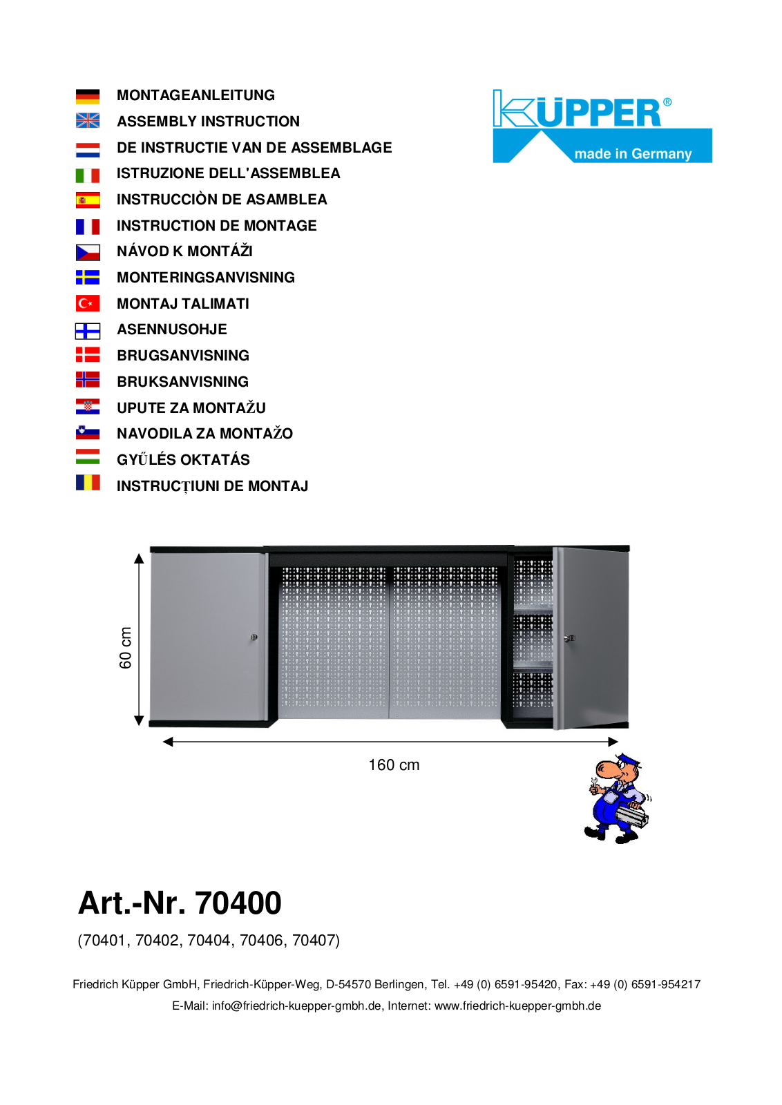 Küpper 70404, 70400, 70401, 70402, 70406 User guide