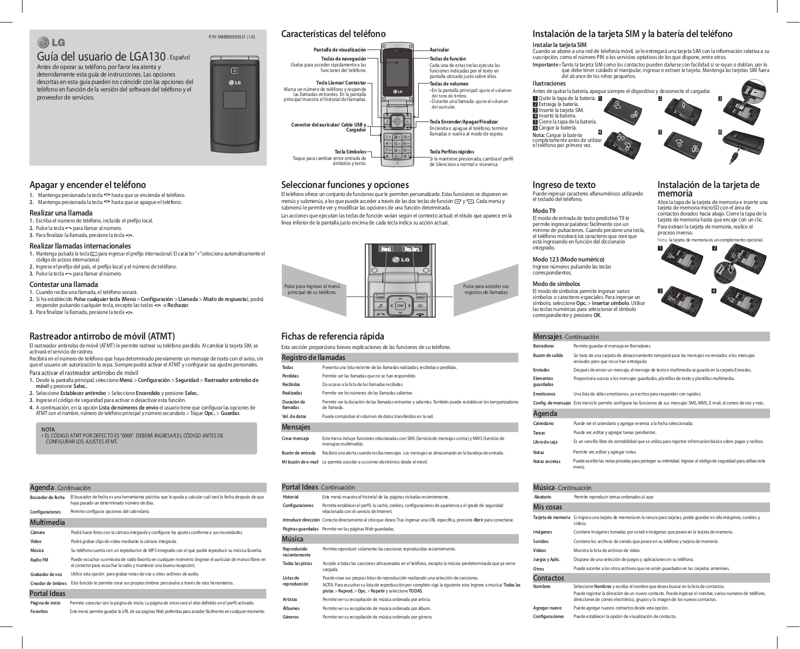 LG LGA130 User guide