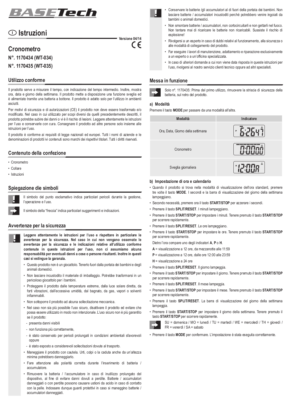 Basetech 1170435, WT-035 User guide