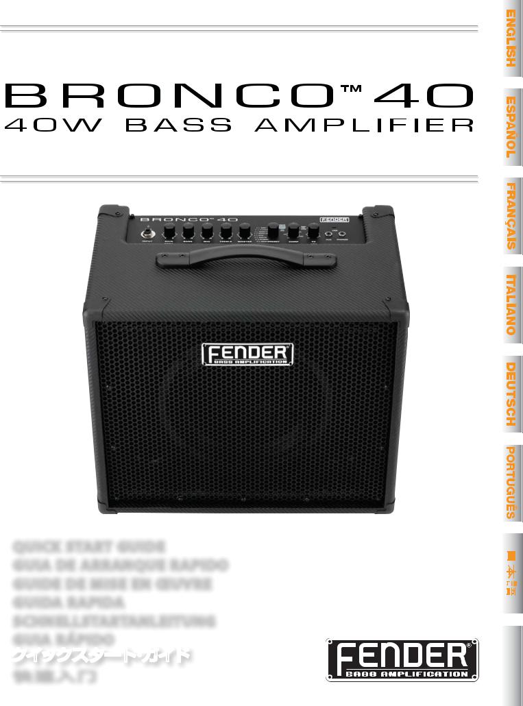 Fender BRONCO 40 User Manual