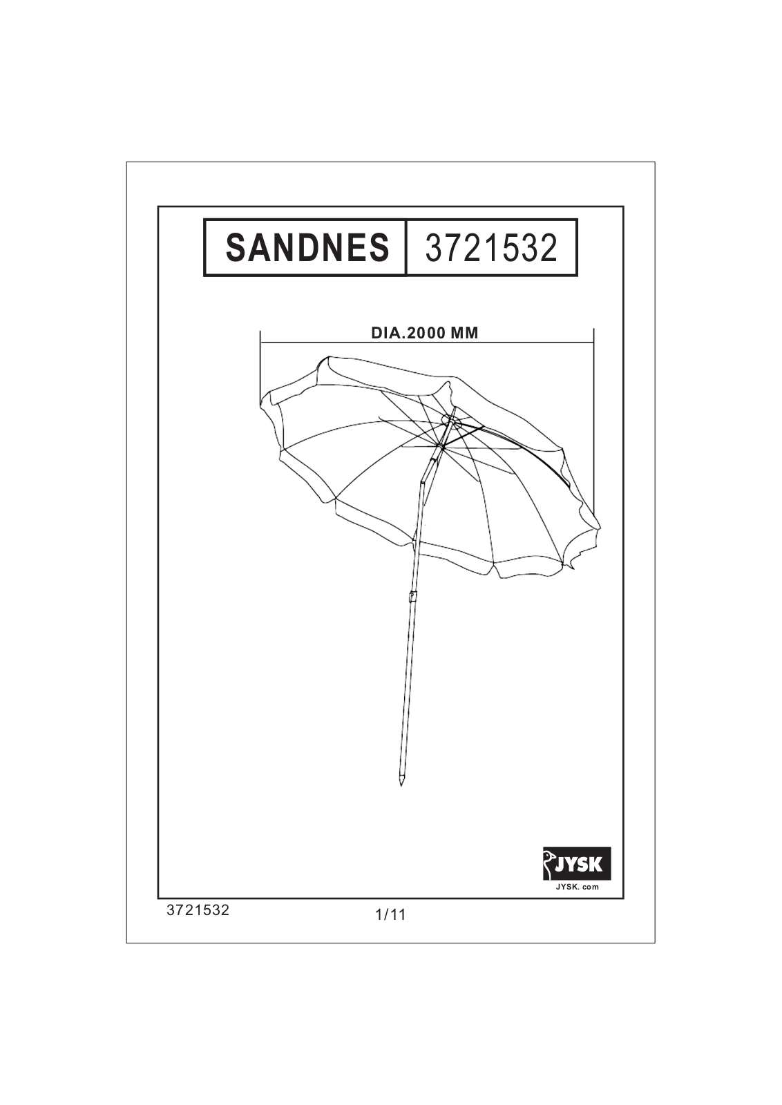 JYSK Sandnes User Manual