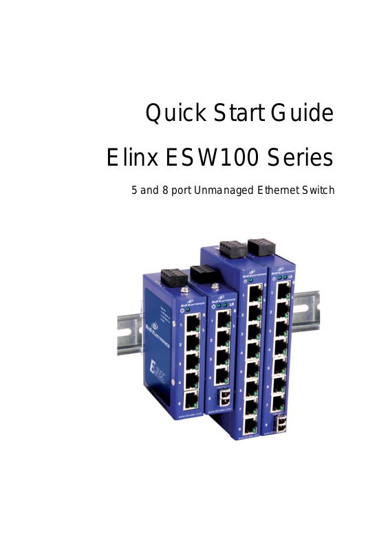 B&B Electronics ESW108 Quick Start Guide