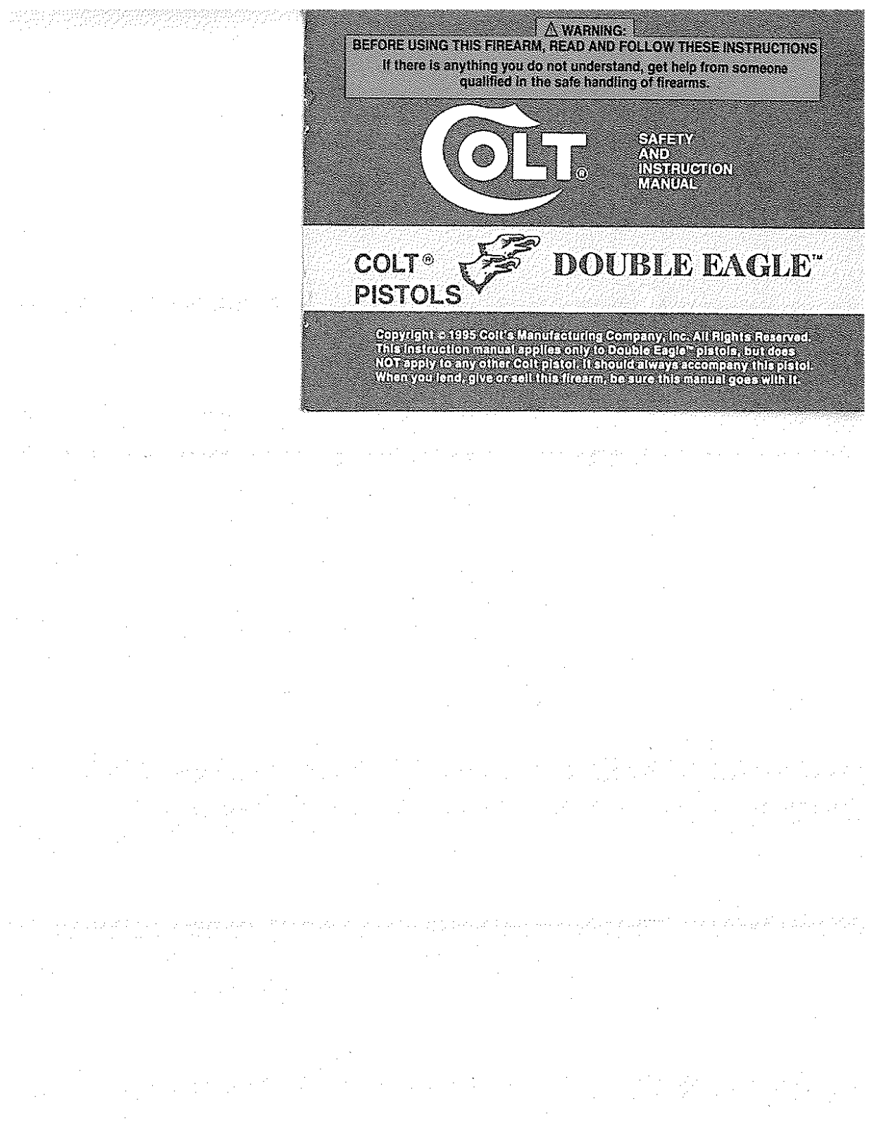 colt double eagle User Guide