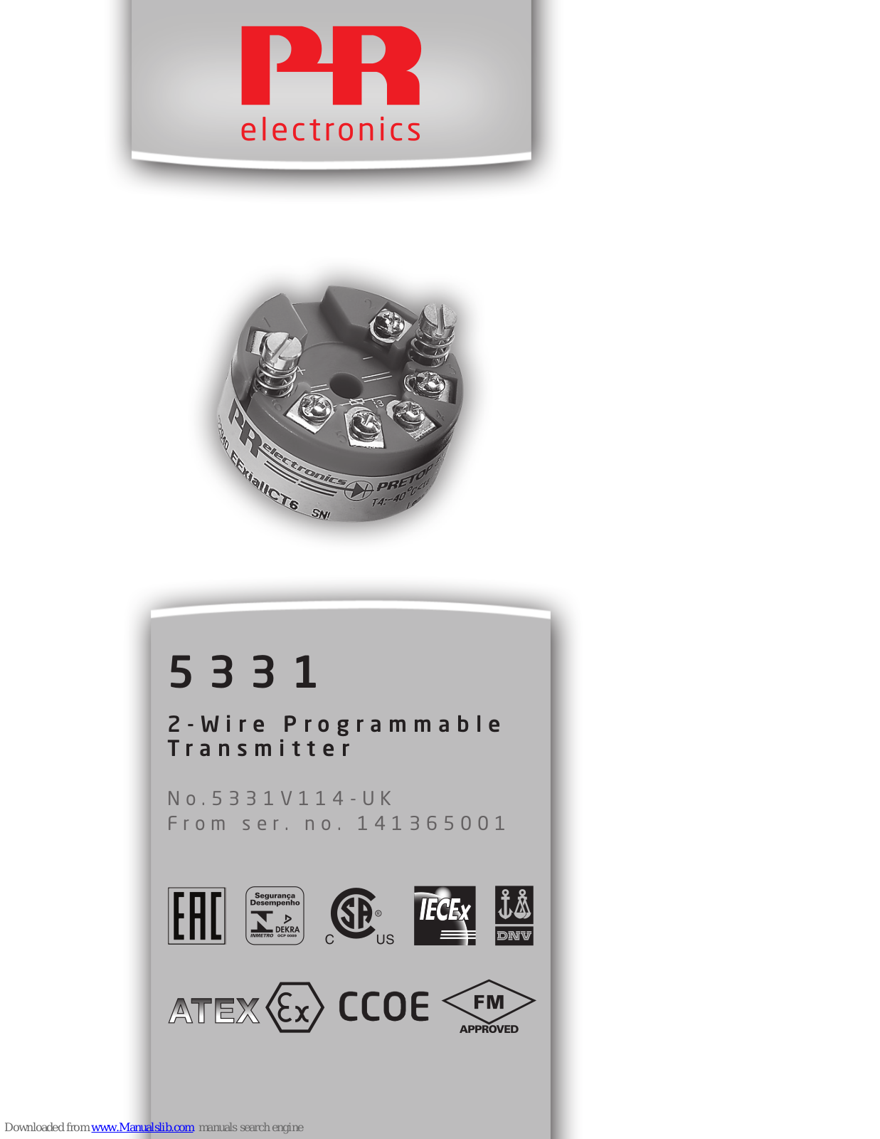 PR 5331A, 5331D, 5333 User Manual - ManualMachine.com