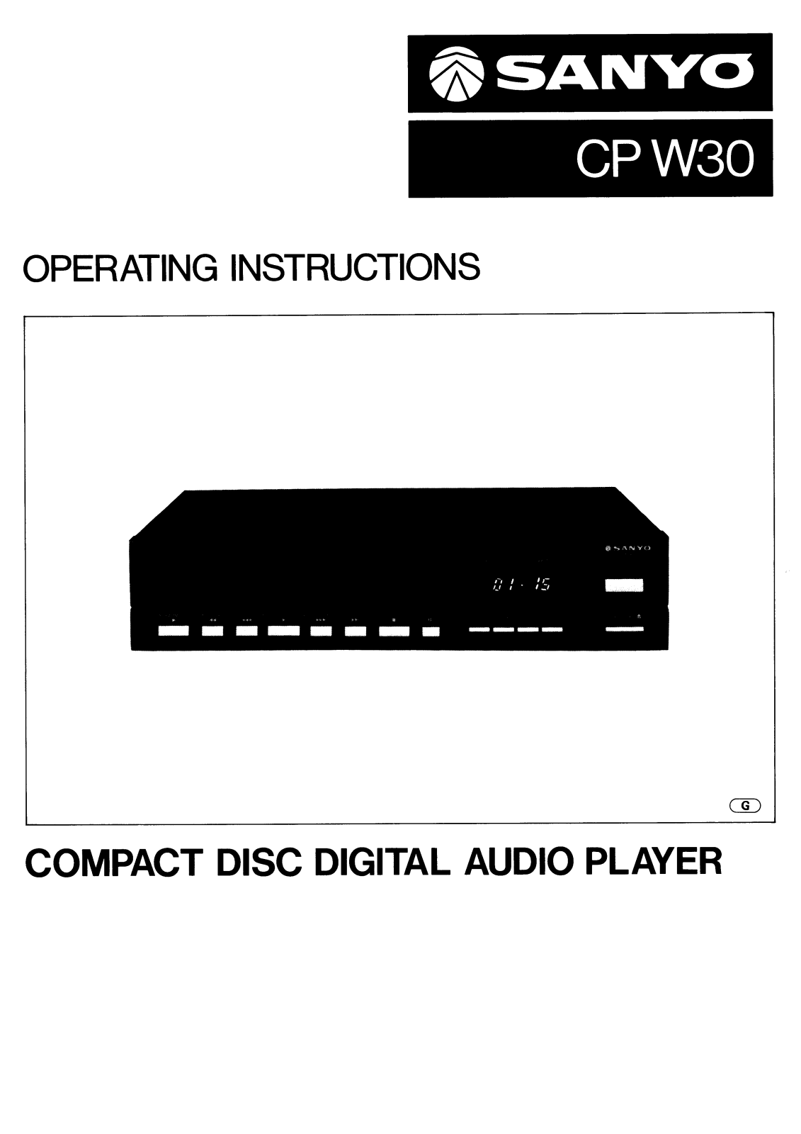 Sanyo CP W30 Instruction Manual