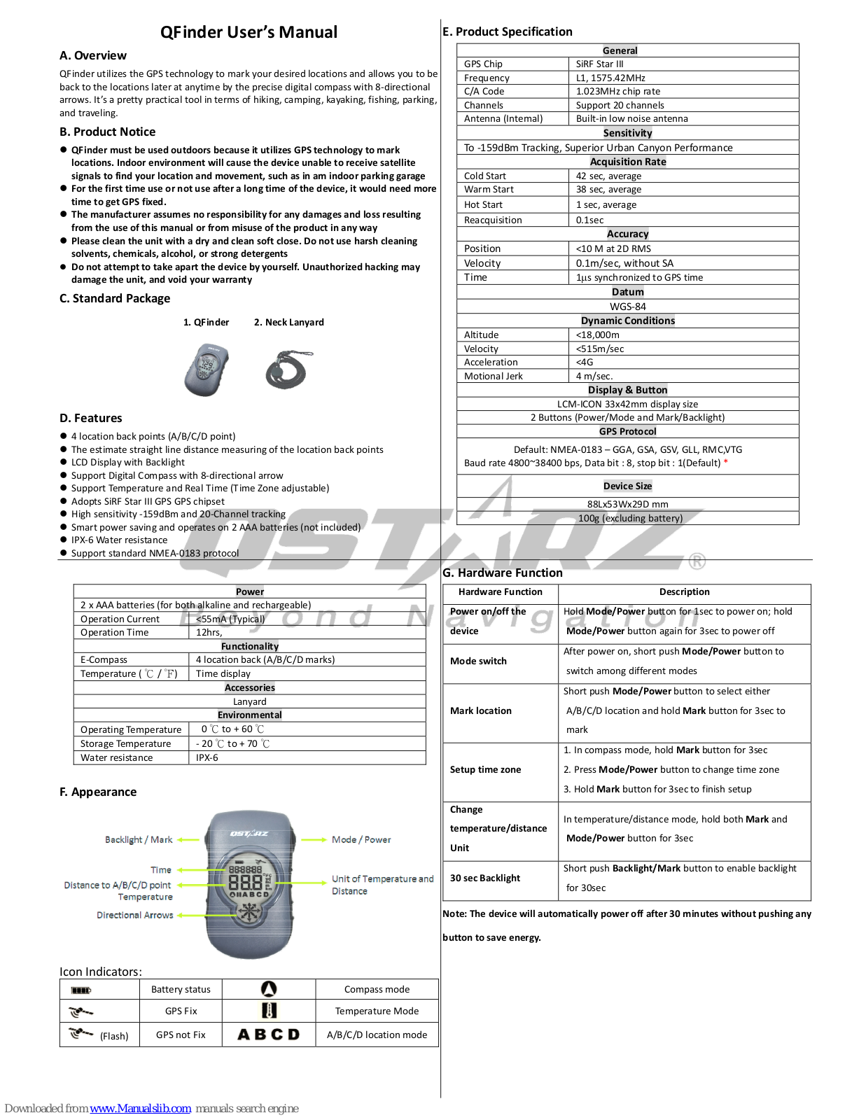 Qstarz QFinder User Manual