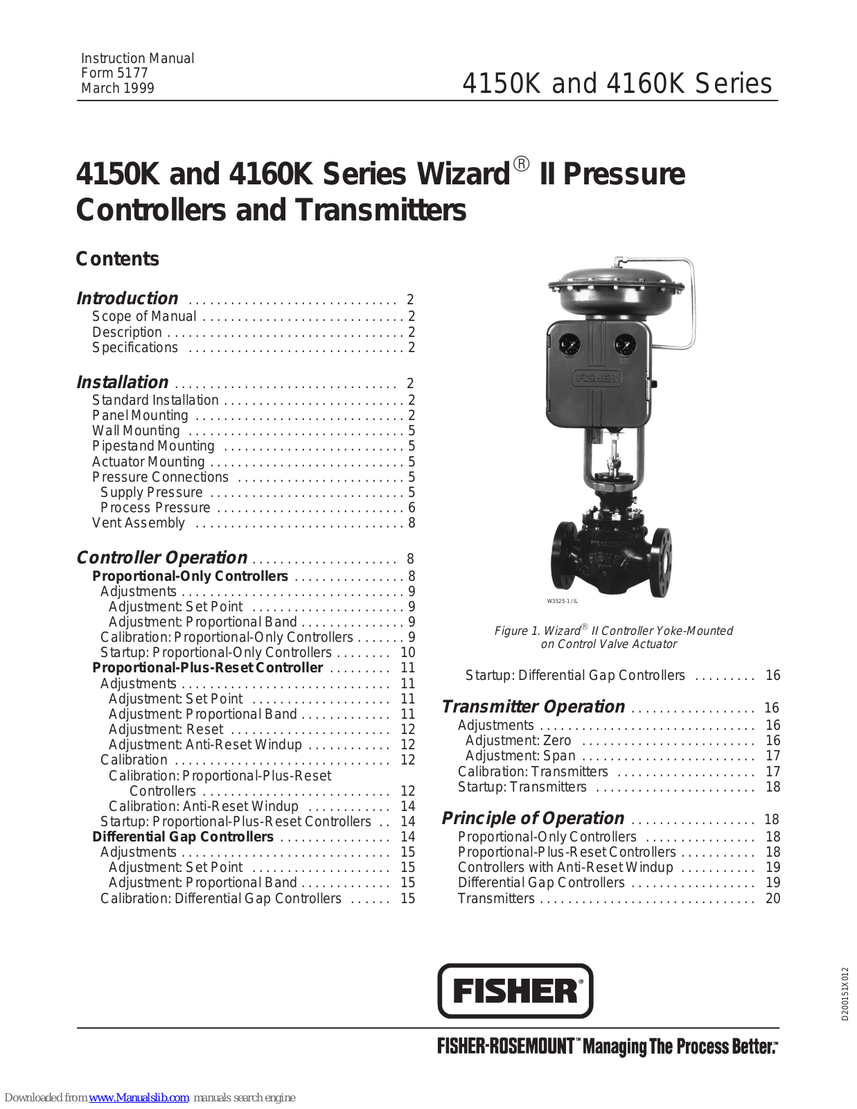 FISCHER 4150K, 4152K, 4154K, 4162K, 4160KF Instruction Manual