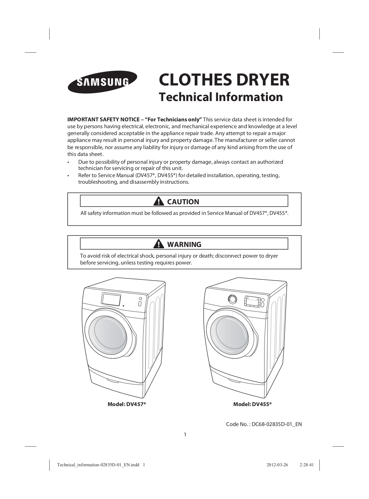 Samsung DV457EVGSGR User Manual