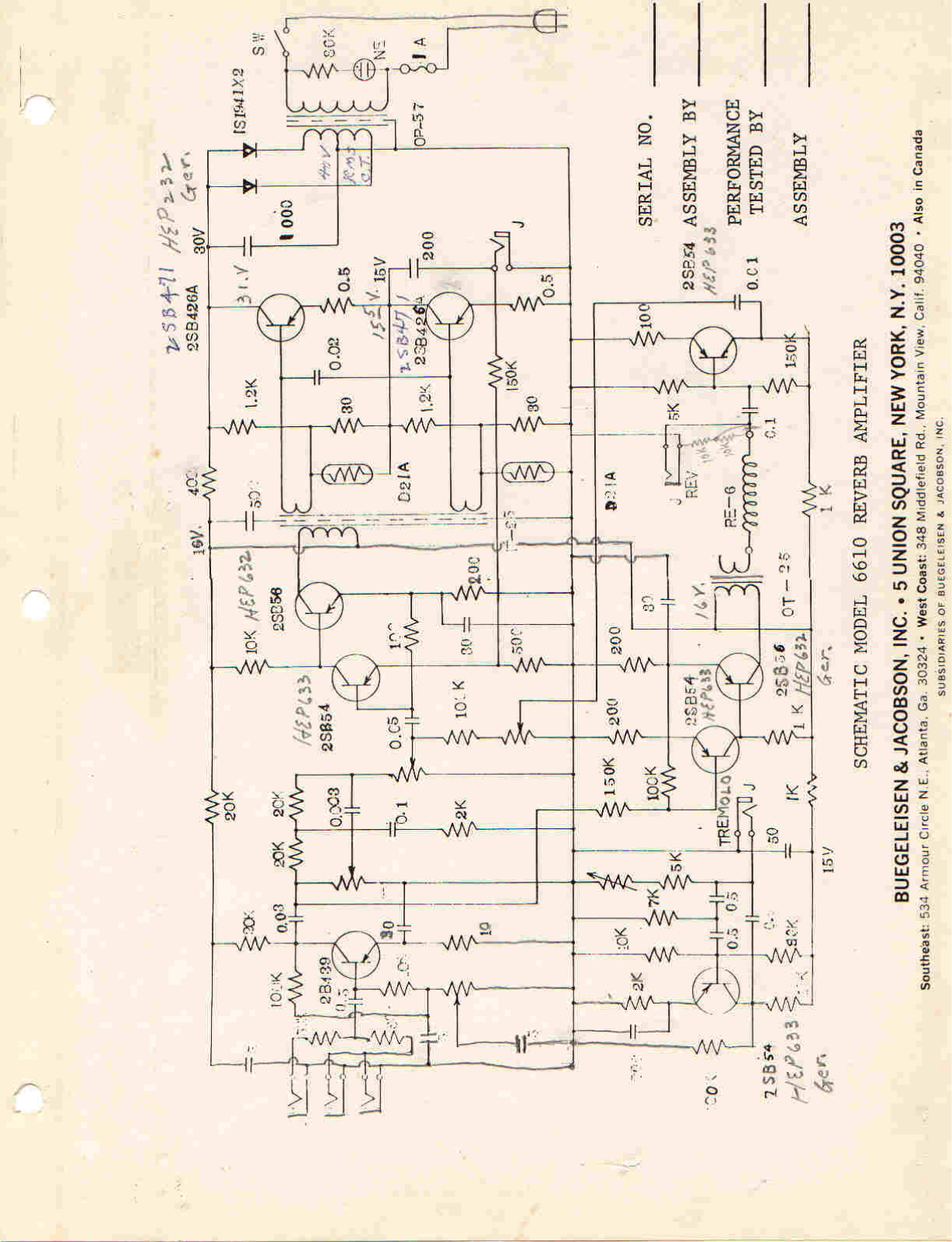 Kent 6610 schematic