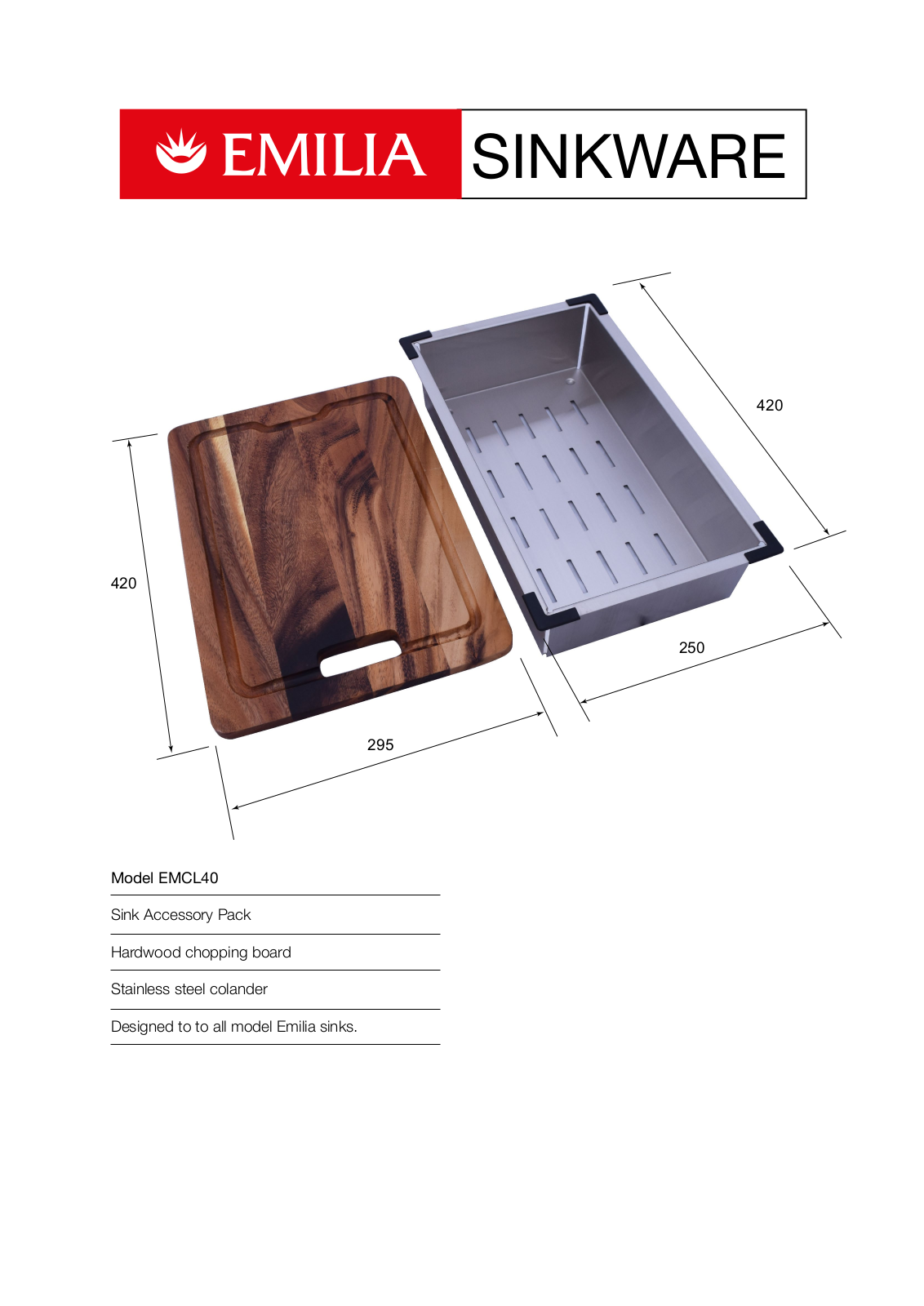 Emilia EMCL40 Specifications Sheet