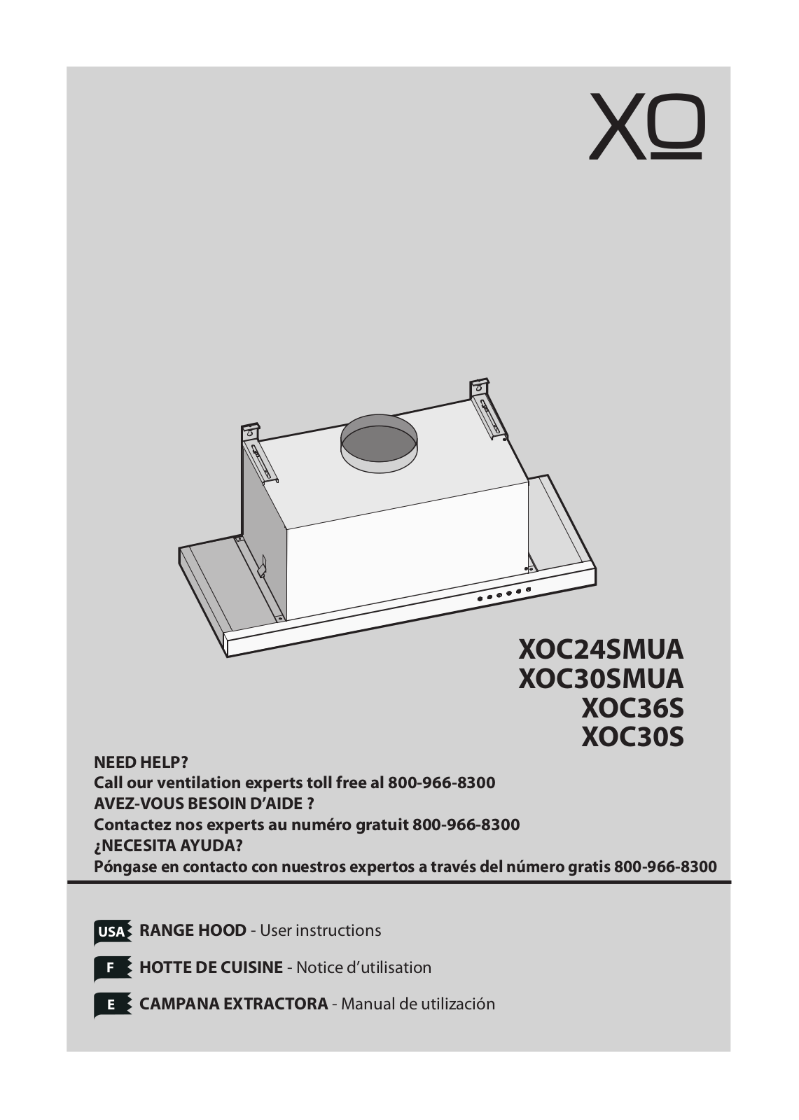 XO XOC36SMUA User Manual