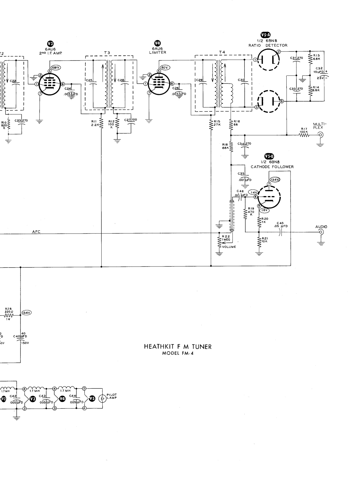 Heathkit FM-4 Schematic