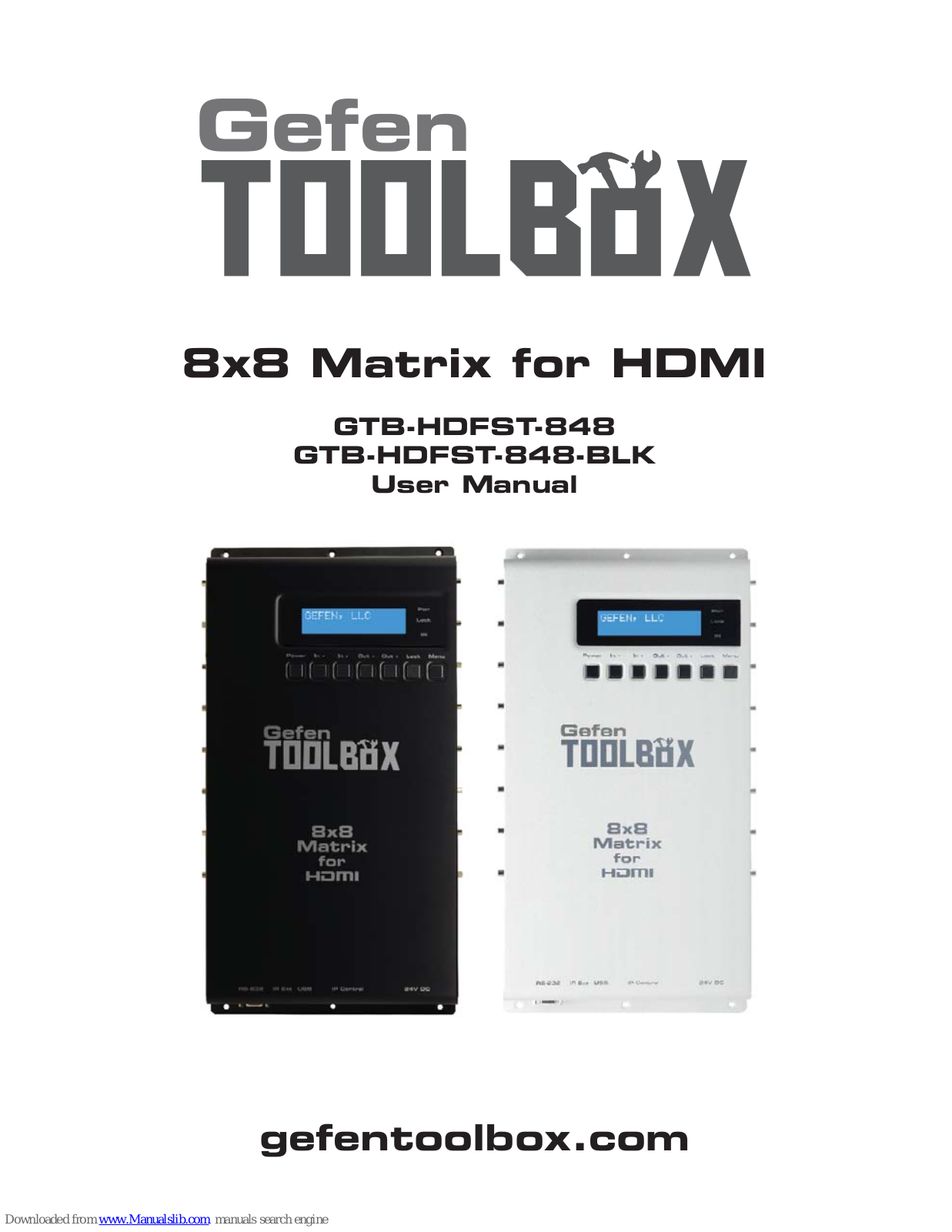 Gefen Tool box GTB-HDFST-848, Tool box GTB-HDFST-848-BLK User Manual