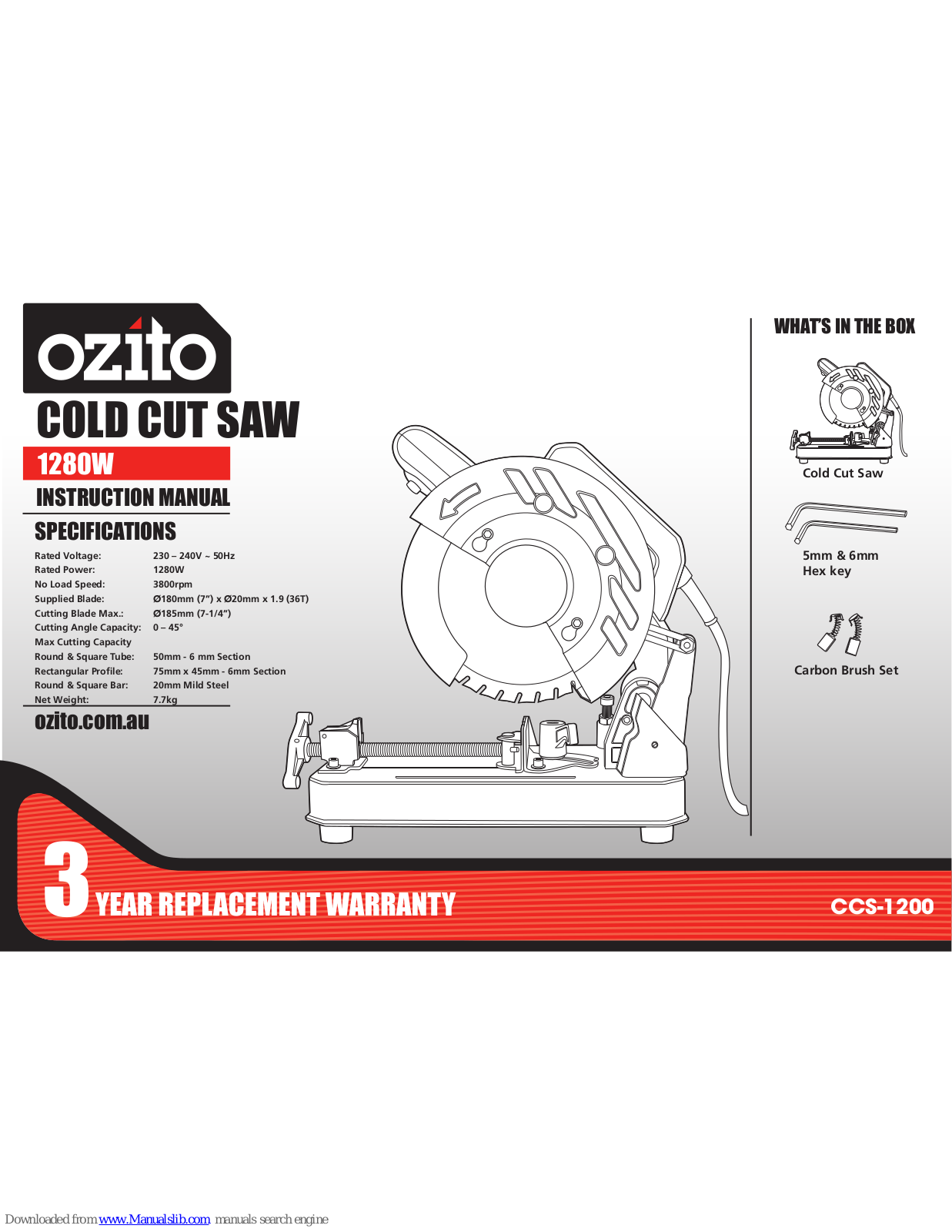 Ozito CCS-1200 Instruction Manual