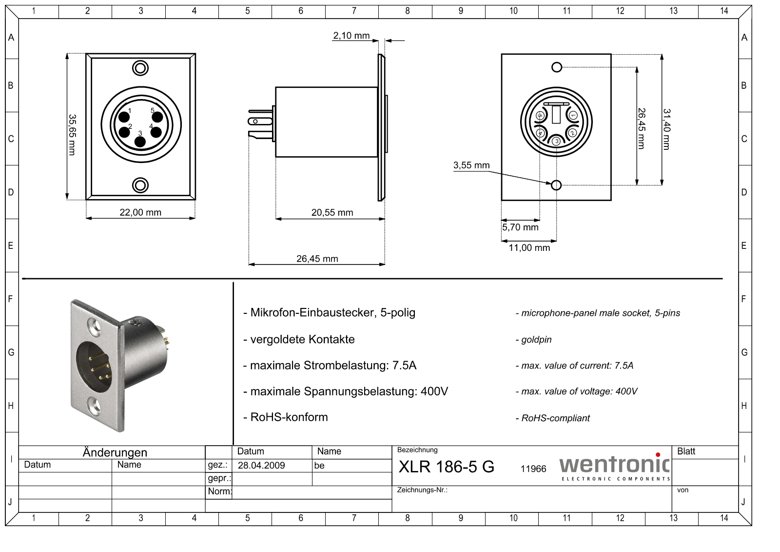 Datasheet XLR 5ES Datasheet (FREI) - ManualMachine.com
