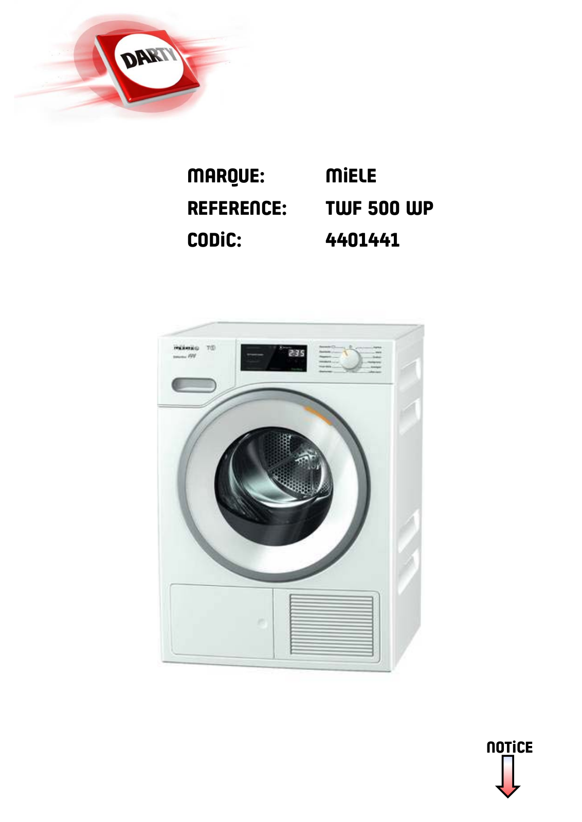 Miele TWF 500 WP User Manual