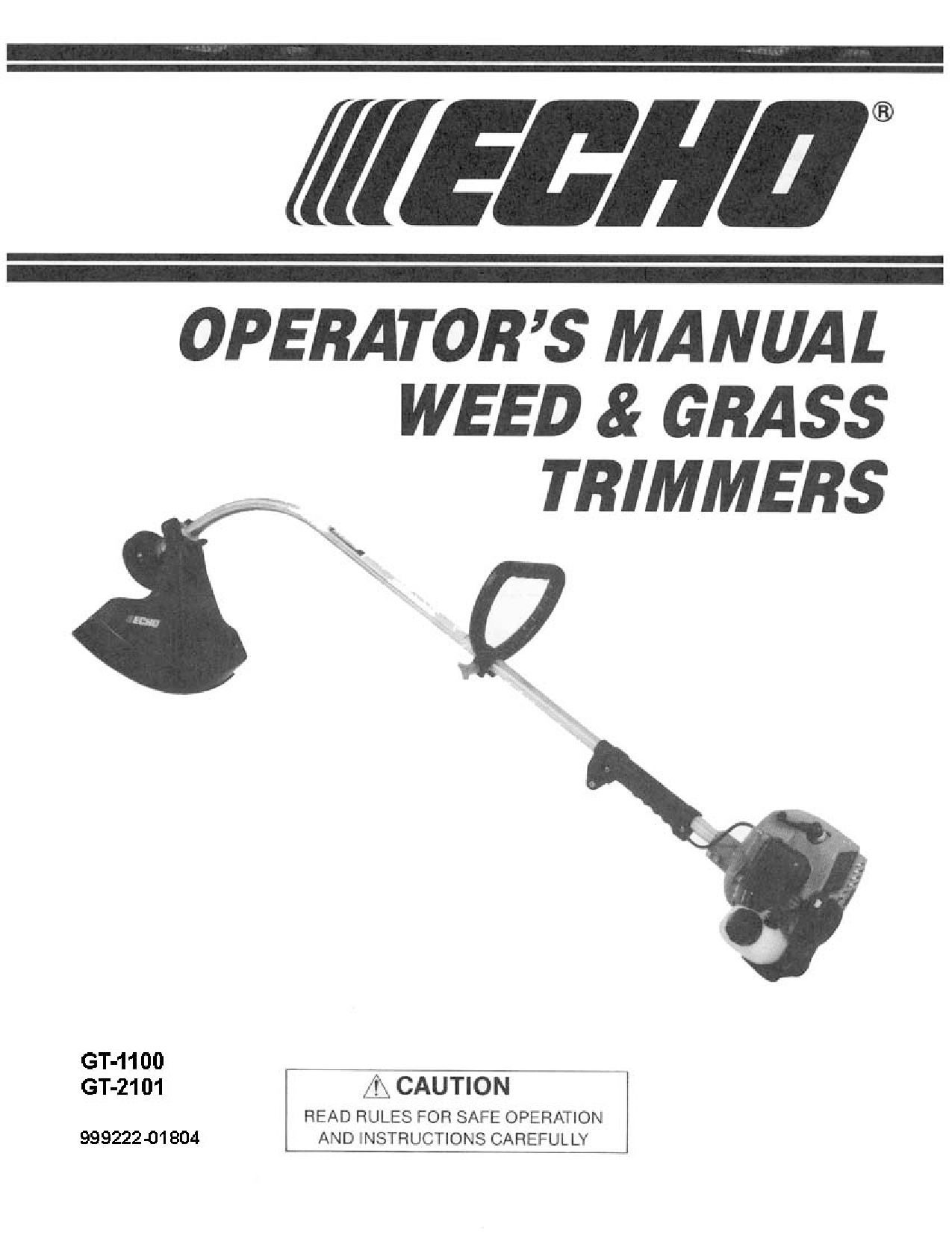 Echo GT-1100, GT2101 User Manual