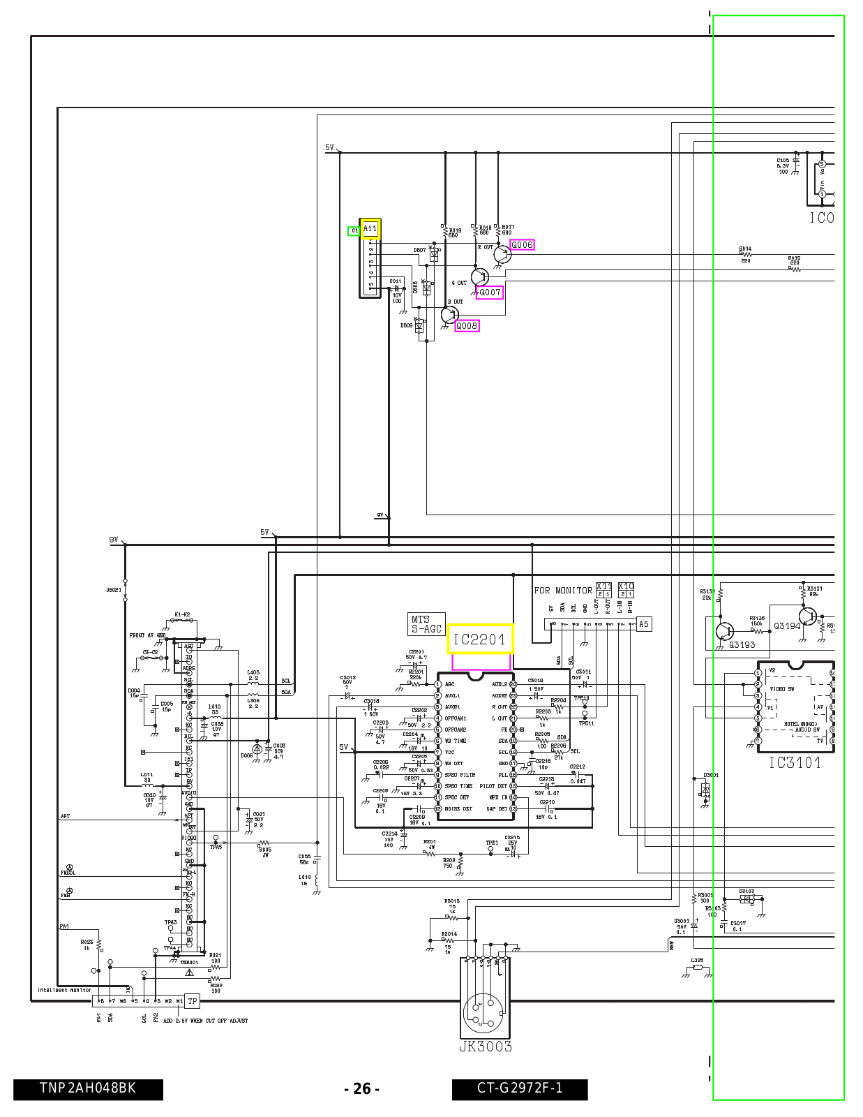 Panasonic CT-G2972F-1 Diagram